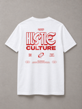 DSTRKT Hustle Culture unisex basic beyaz tişört
