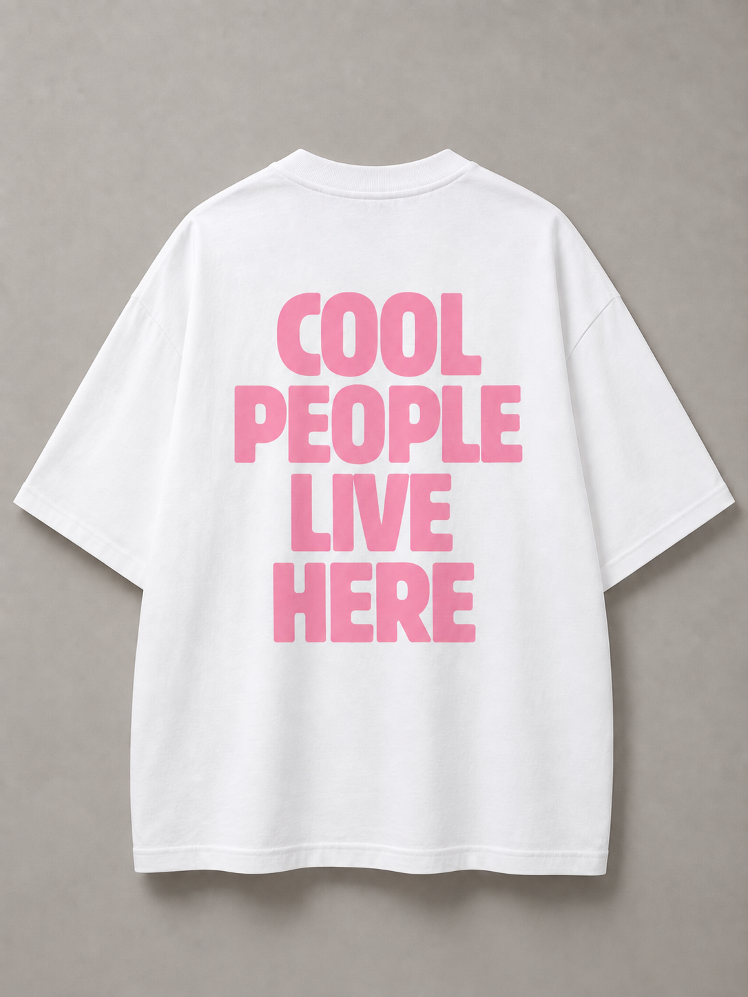 DSTRKT Cool People Live Here Unisex Oversize Tişört