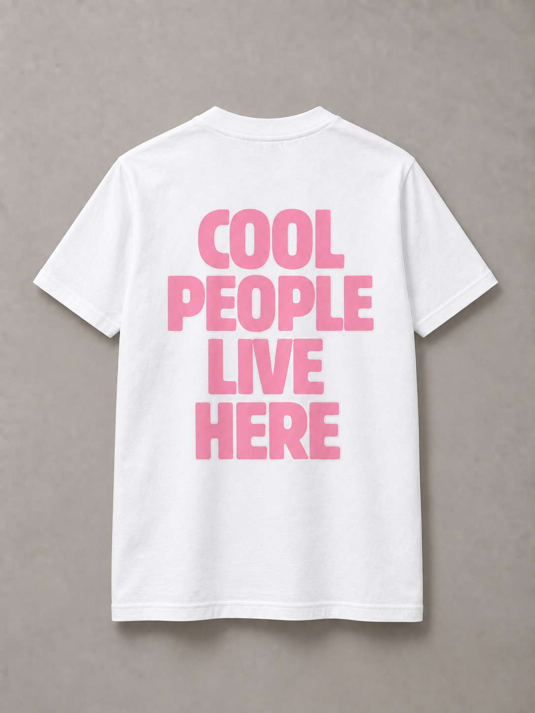 DSTRKT Cool People Live Here unisex basic beyaz tişört